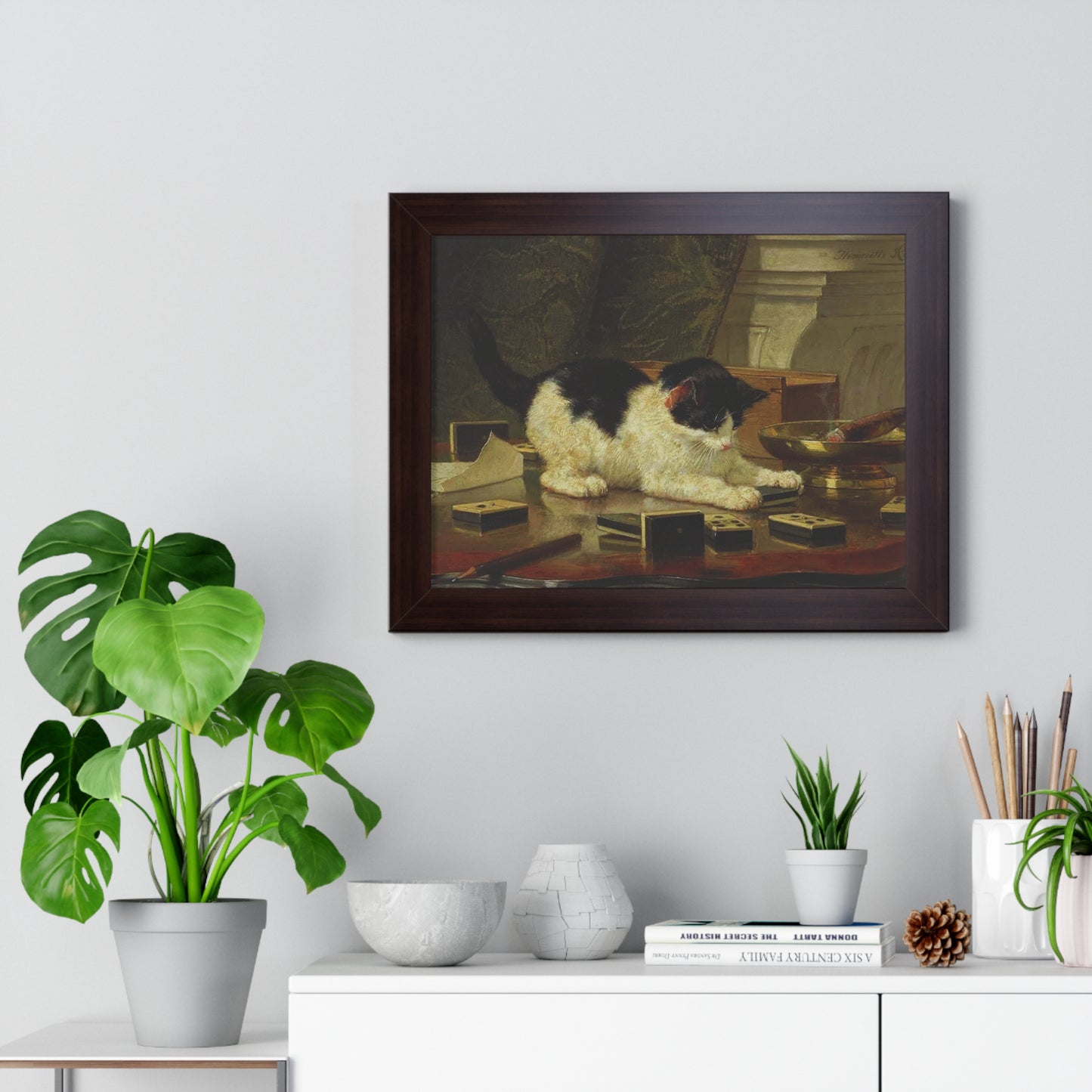 Kitten's Game Framed Painting Poster