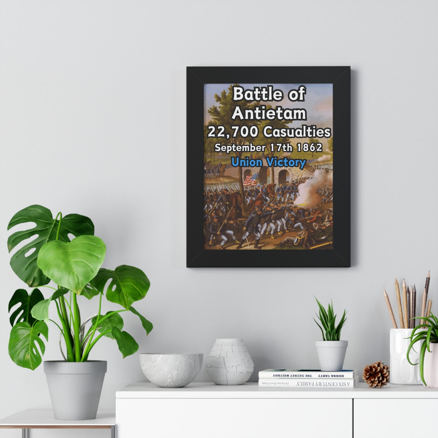 Historical Battle of Antietam Framed Poster