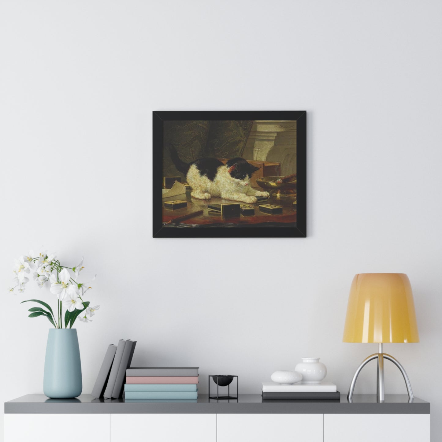 Kitten's Game Framed Painting Poster