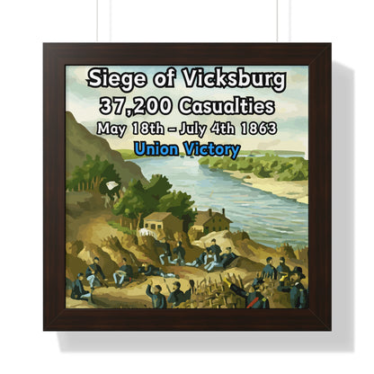 Gerahmtes Poster Historische Belagerung von Vicksburg