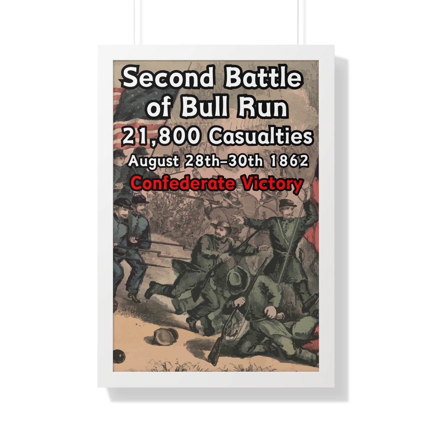 Historical Second Battle of Bull Run Framed Poster