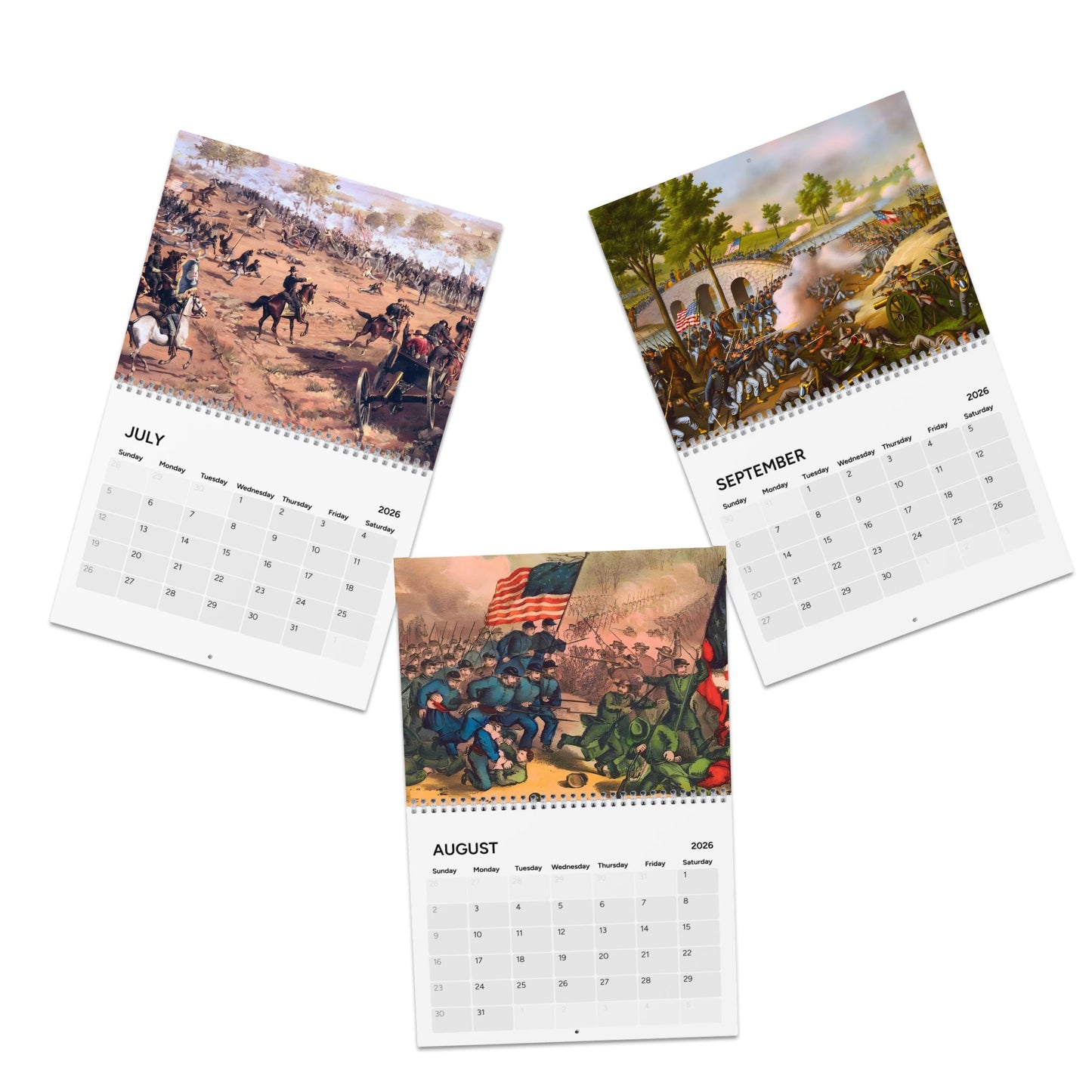 Civil War 2026 (Grid Style) Calendar