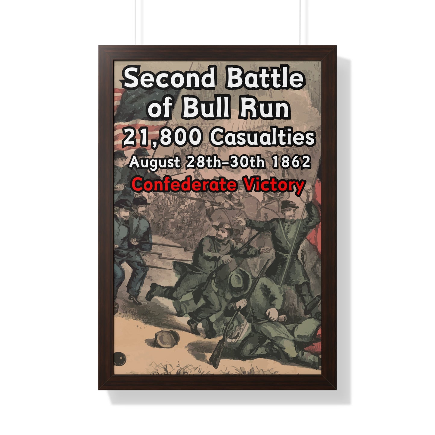 Historical Second Battle of Bull Run Framed Poster