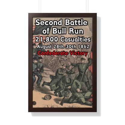 Historical Second Battle of Bull Run Framed Poster