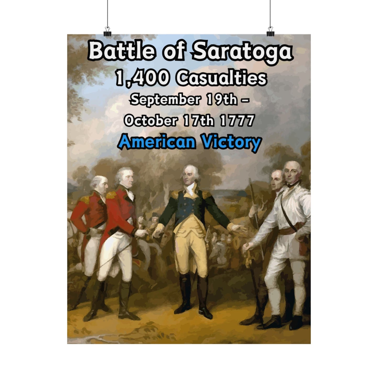 Battle of Saratoga Vertical Matte Poster