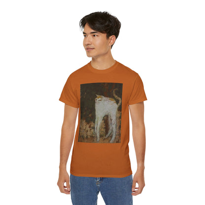 The White Cat Painting Unisex Ultra Cotton Shirt