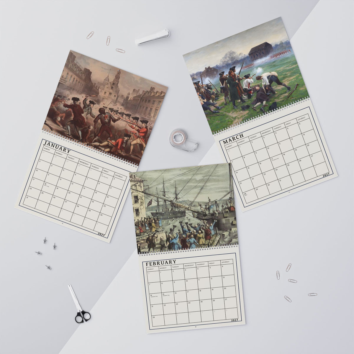 Revolutionary War 2027 Wall Calendar