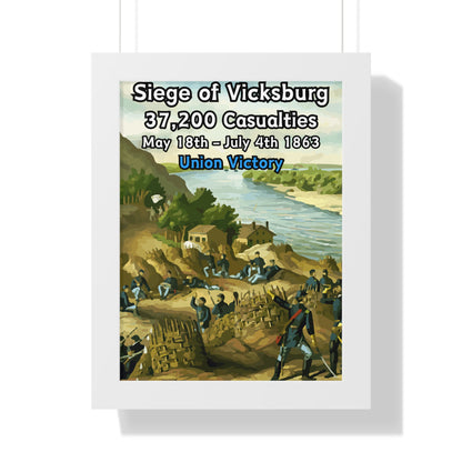 Gerahmtes Poster Historische Belagerung von Vicksburg