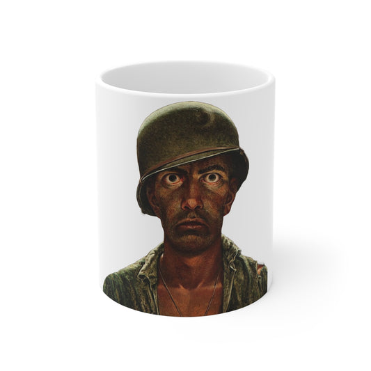 Thousand Yard Stare Soldier Mug