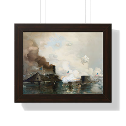 CSS Virginia vs USS Monitor | Civil War Ironclad Battle Poster