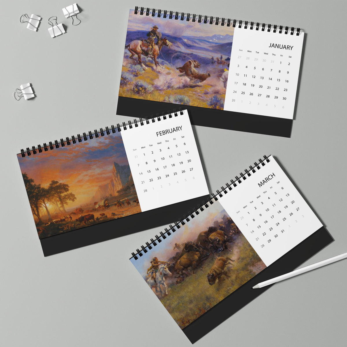 American Western 2027 Desktop Calendar