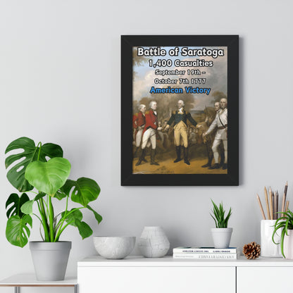 Historical Battle of Saratoga Framed Poster