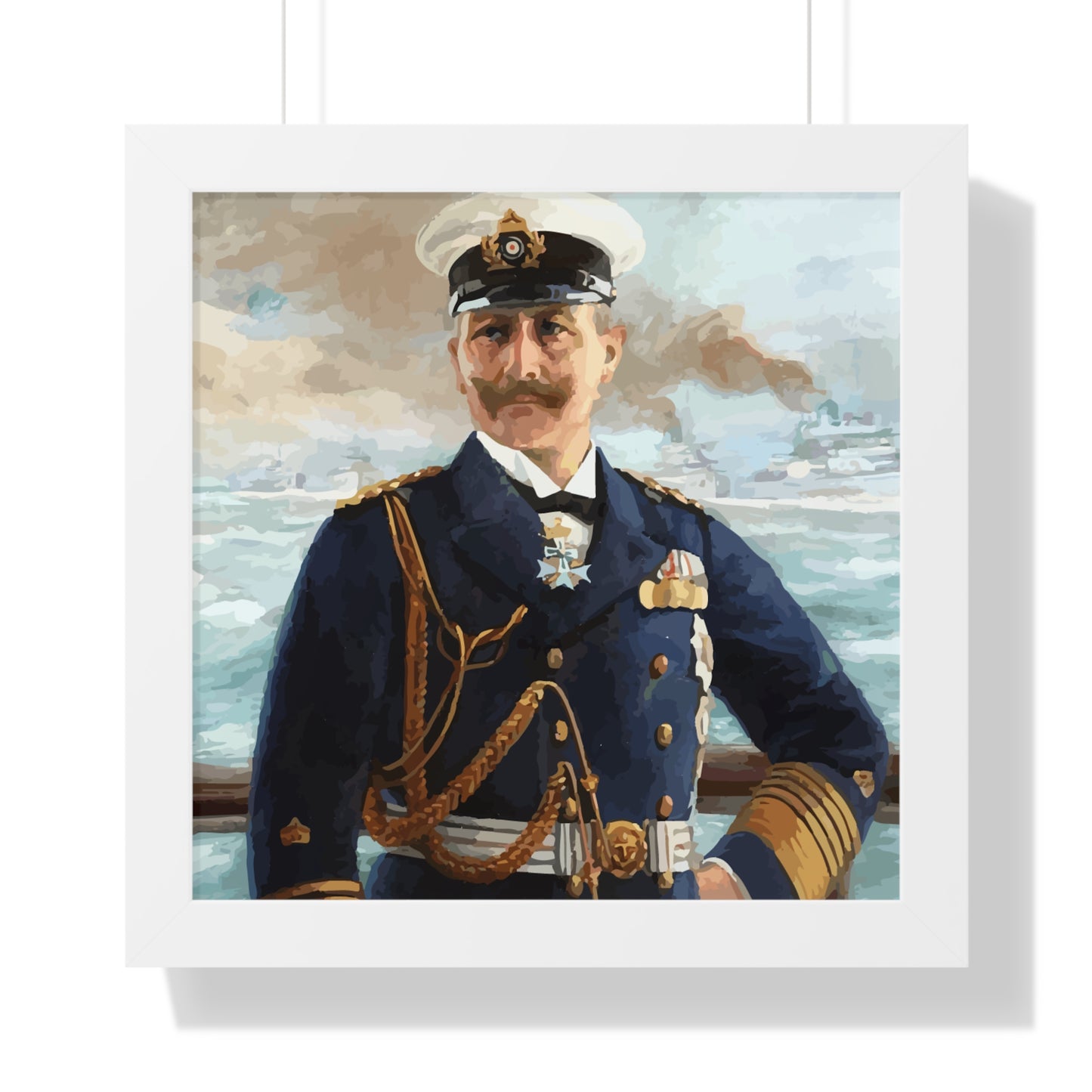 Kaiser Wilhelm II as Grand Admiral Framed Painting Poster