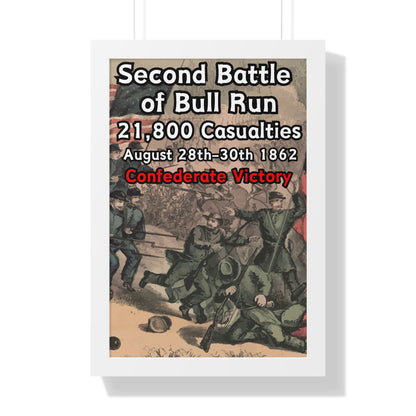 Historical Second Battle of Bull Run Framed Poster