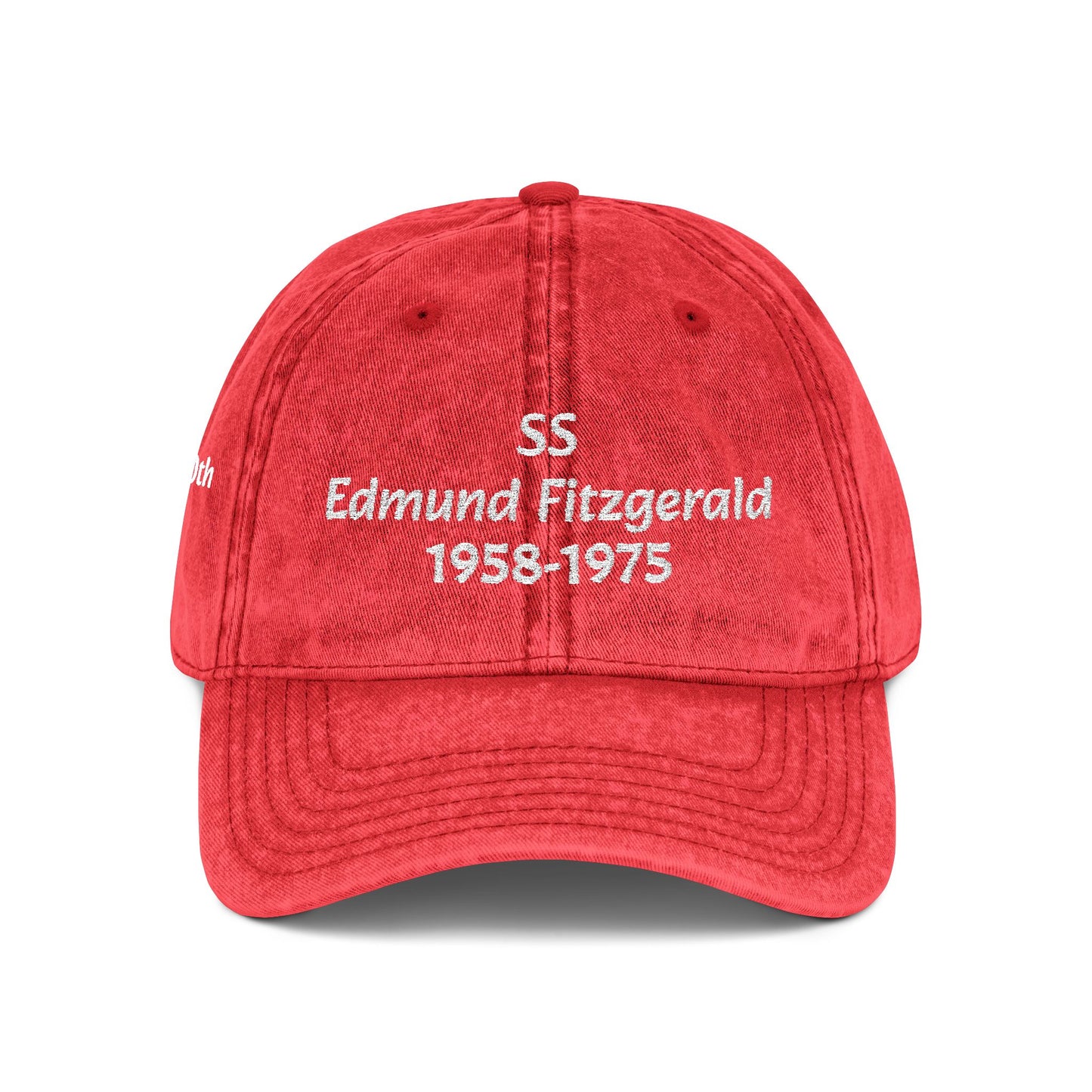 Edmund Fitzgerald Embroidered Vintage Hat