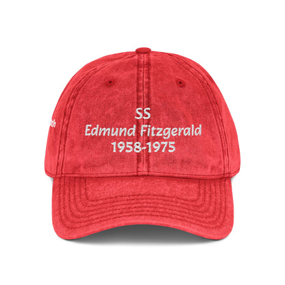 Edmund Fitzgerald Embroidered Vintage Hat