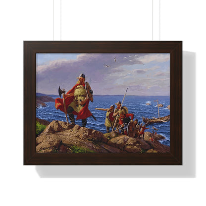 Leif Erikson Discovers America Framed Painting Poster