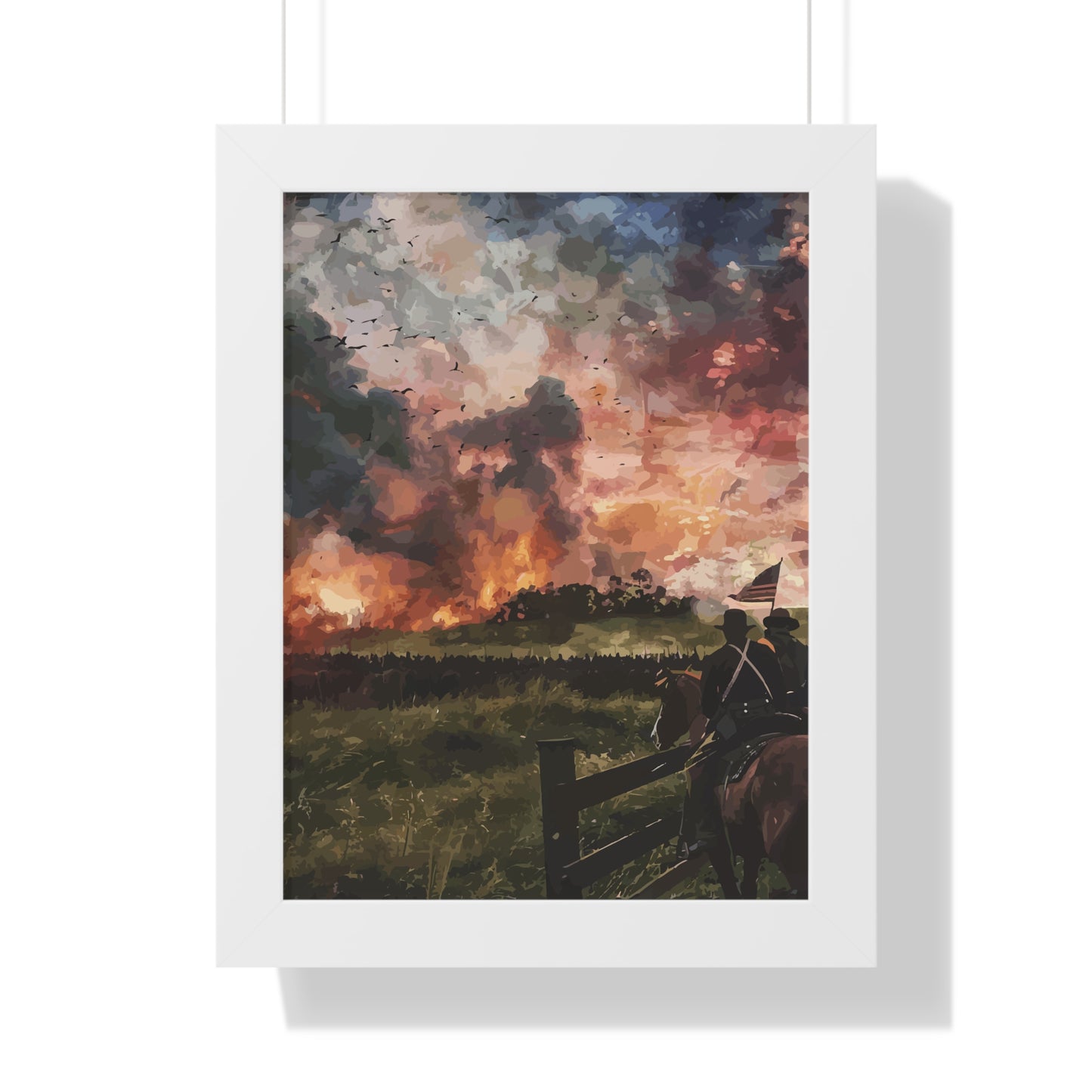 Historical Civil War Sunset Framed Poster