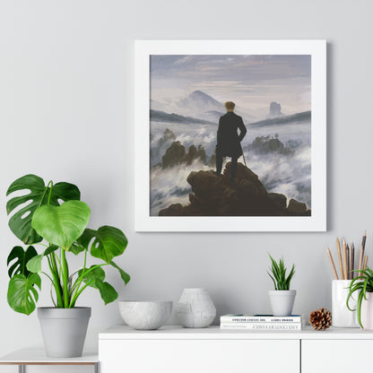 Historical Wanderer above the Fog Framed Painting Framed