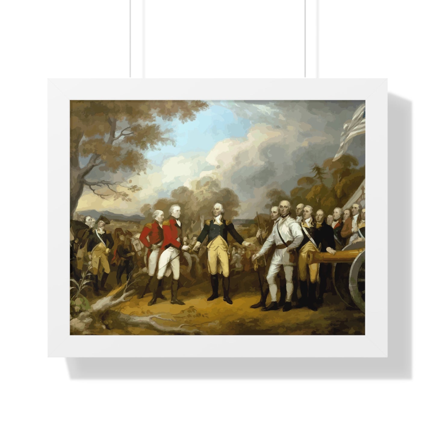 General Burgoyne's Surrender at Saratoga Framed Painting Poster