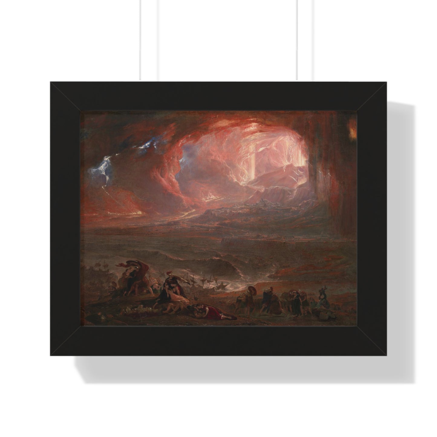 Historical Destruction of Pompeii and Herculaneum Framed Painting Poster