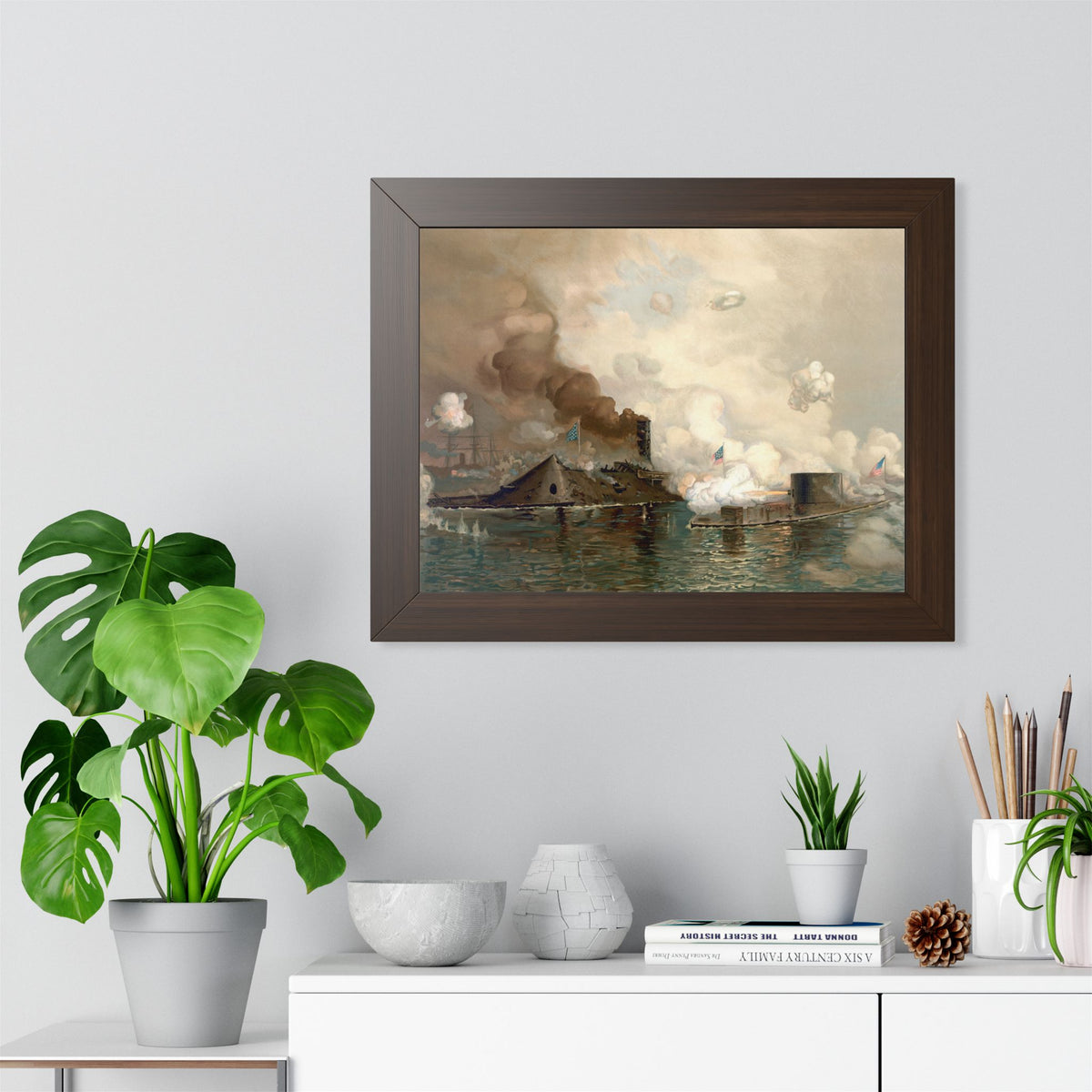 Monitor and Merrimac Framed Print | Julian O. Davidson, 1886