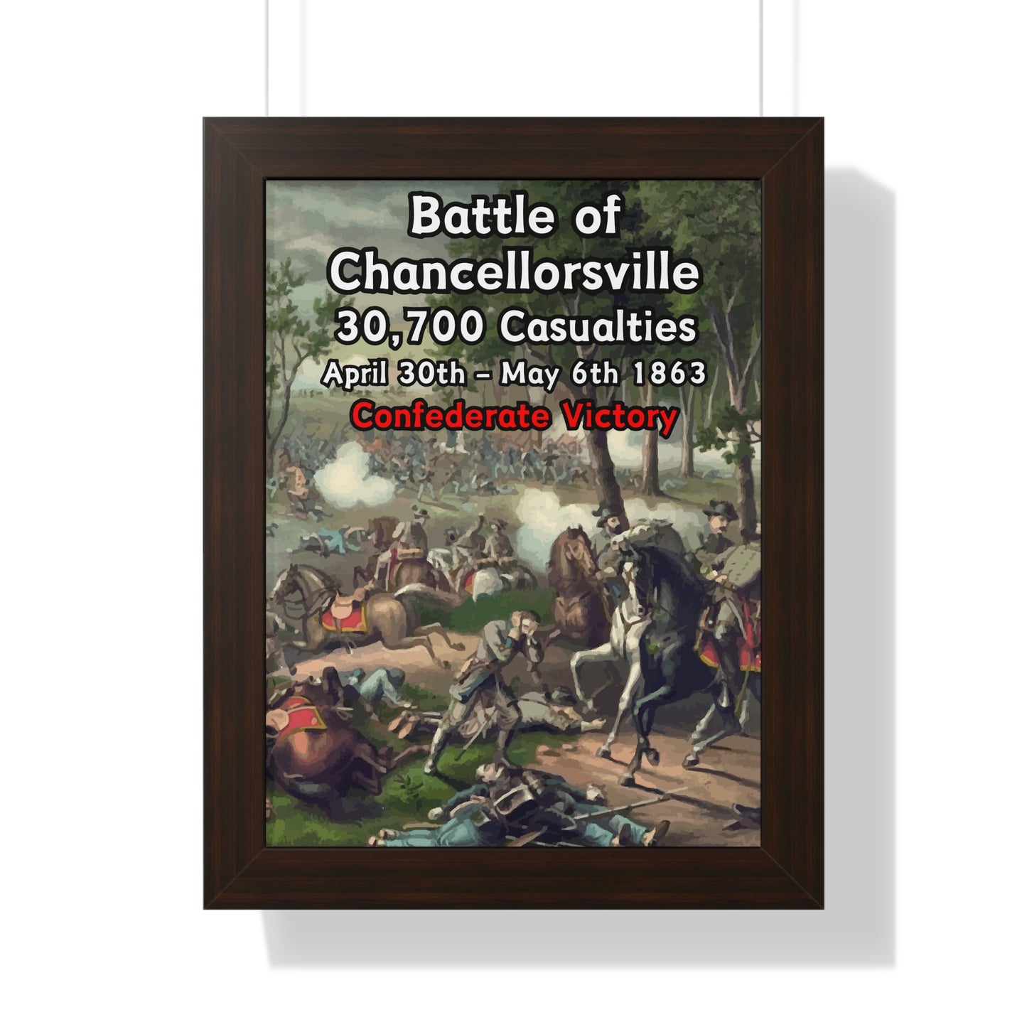 Gerahmtes Poster Historische Schlacht von Chancellorsville