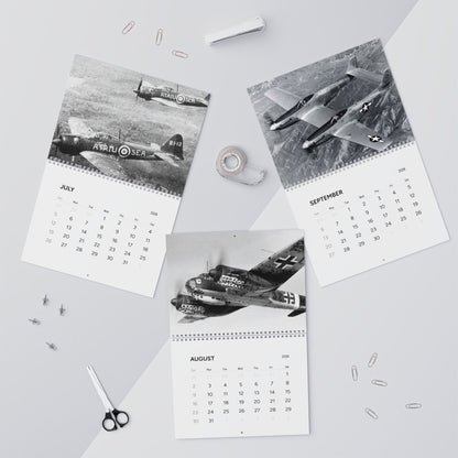 Vintage Black and White World War 2 Aircraft Calendar
