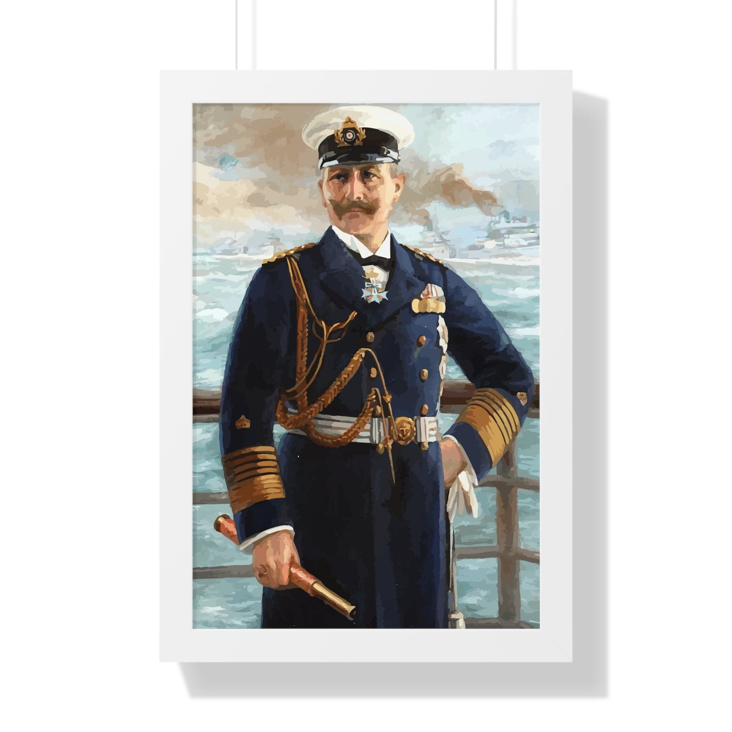 Kaiser Wilhelm II as Grand Admiral Framed Painting Poster