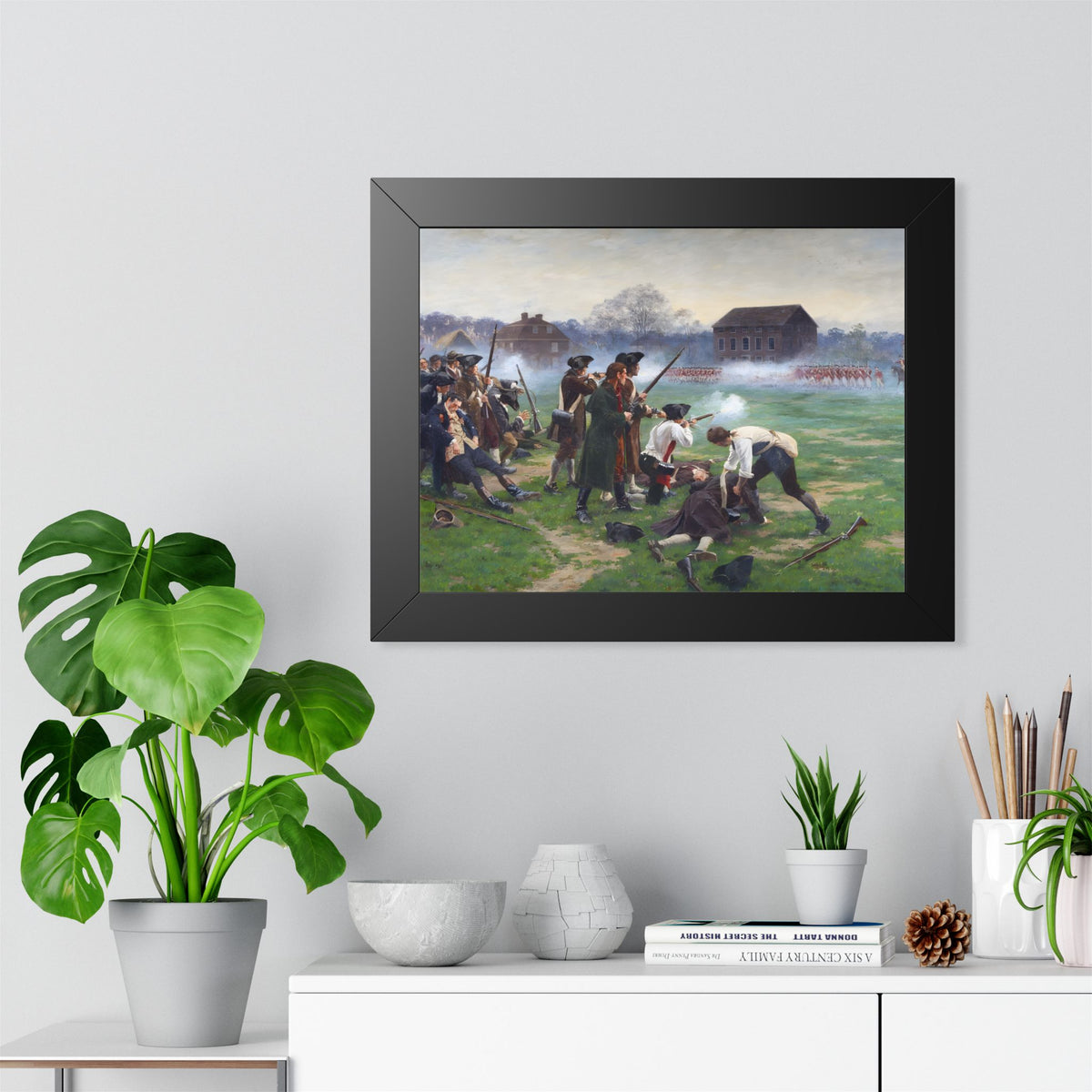 The Battle of Lexington Framed Print | William Barnes Wollen, 1910