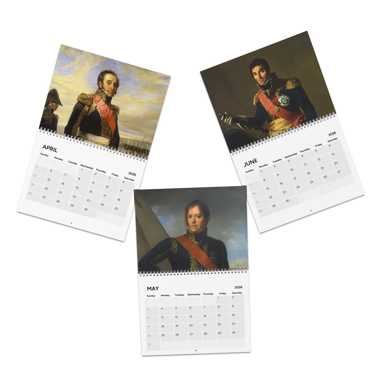 Napoleon's Marshals 2026 (Grid Style) Calendar