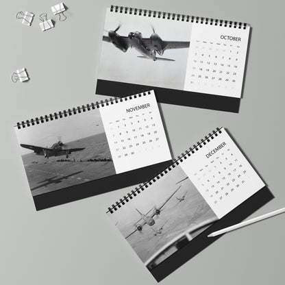 Vintage WW2 Bombers 2027 Desktop Calendar