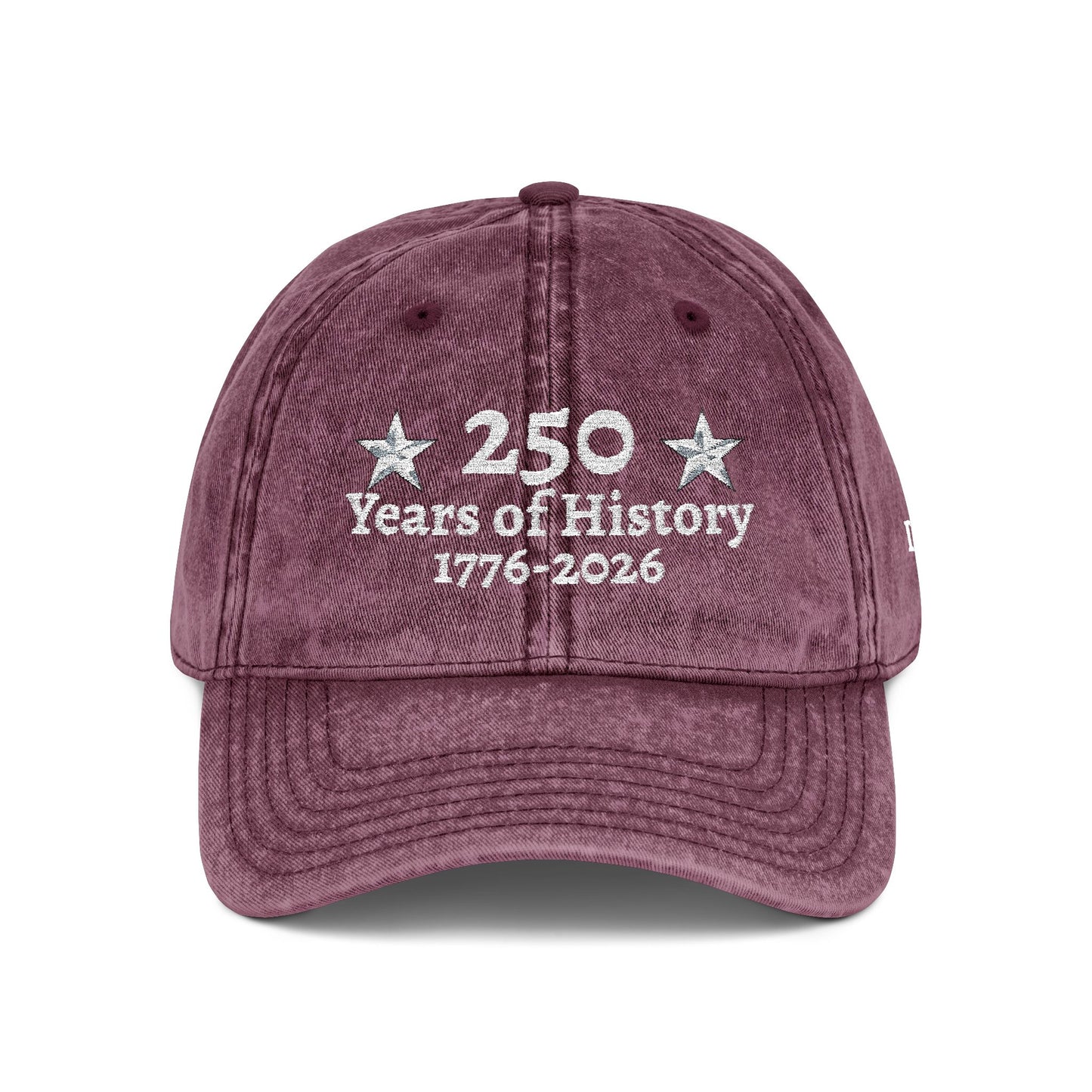 250 Years of History 1776-2026  Embroidered Vintage Hat