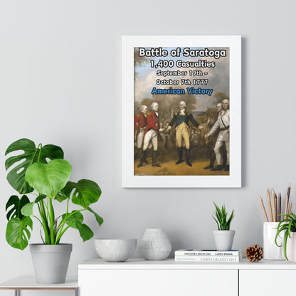 Historical Battle of Saratoga Framed Poster