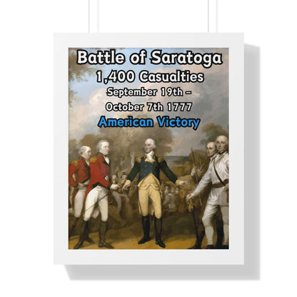 Historical Battle of Saratoga Framed Poster