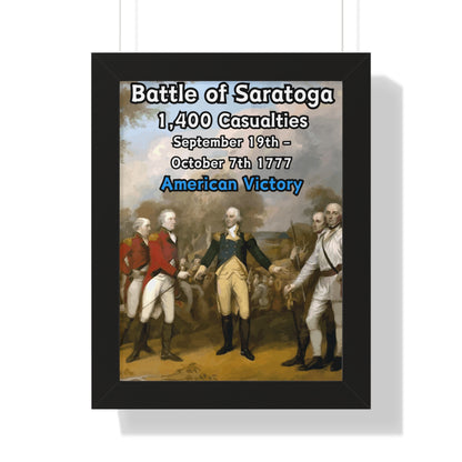 Historical Battle of Saratoga Framed Poster