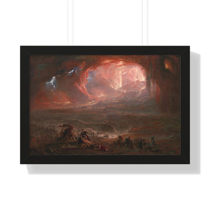 Historical Destruction of Pompeii and Herculaneum Framed Painting Poster