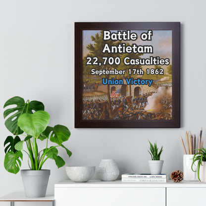 Historical Battle of Antietam Framed Poster