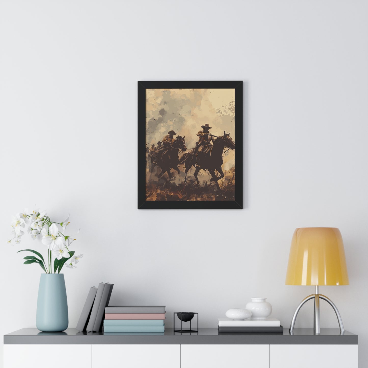 Historical Cowboy Framed Poster