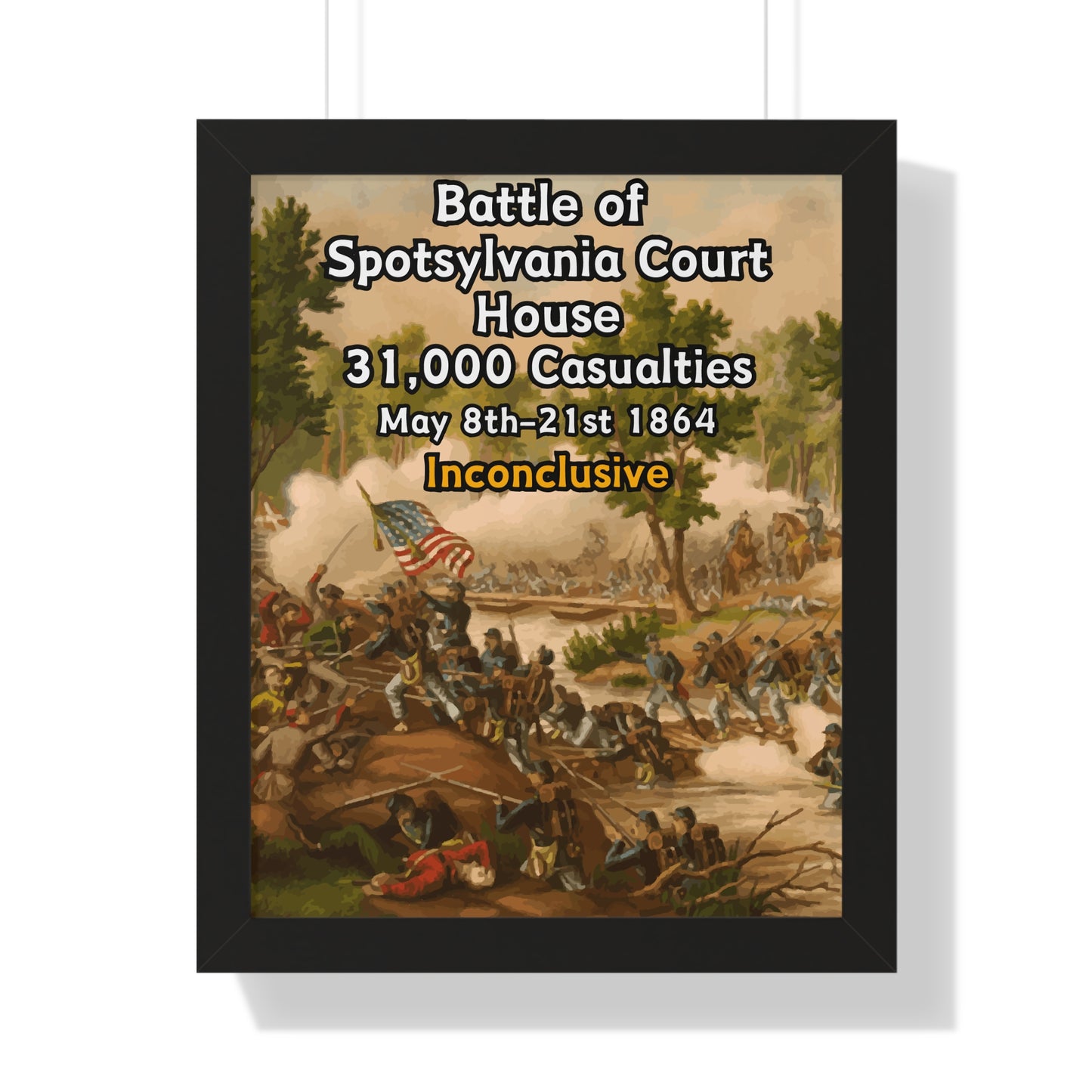 Historical Battle of Spotsylvania Court House Framed Poster