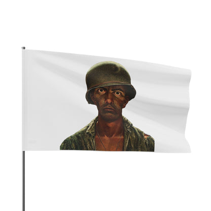 Thousand Yard Stare Soldier Flag