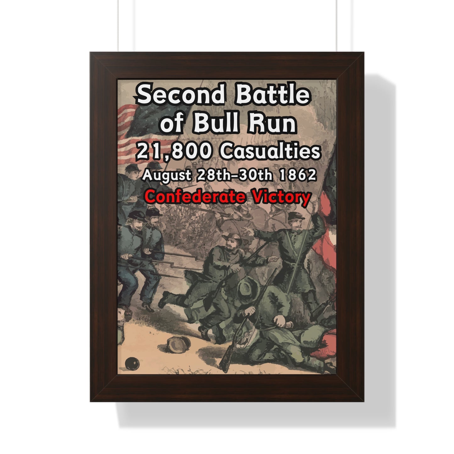 Historical Second Battle of Bull Run Framed Poster