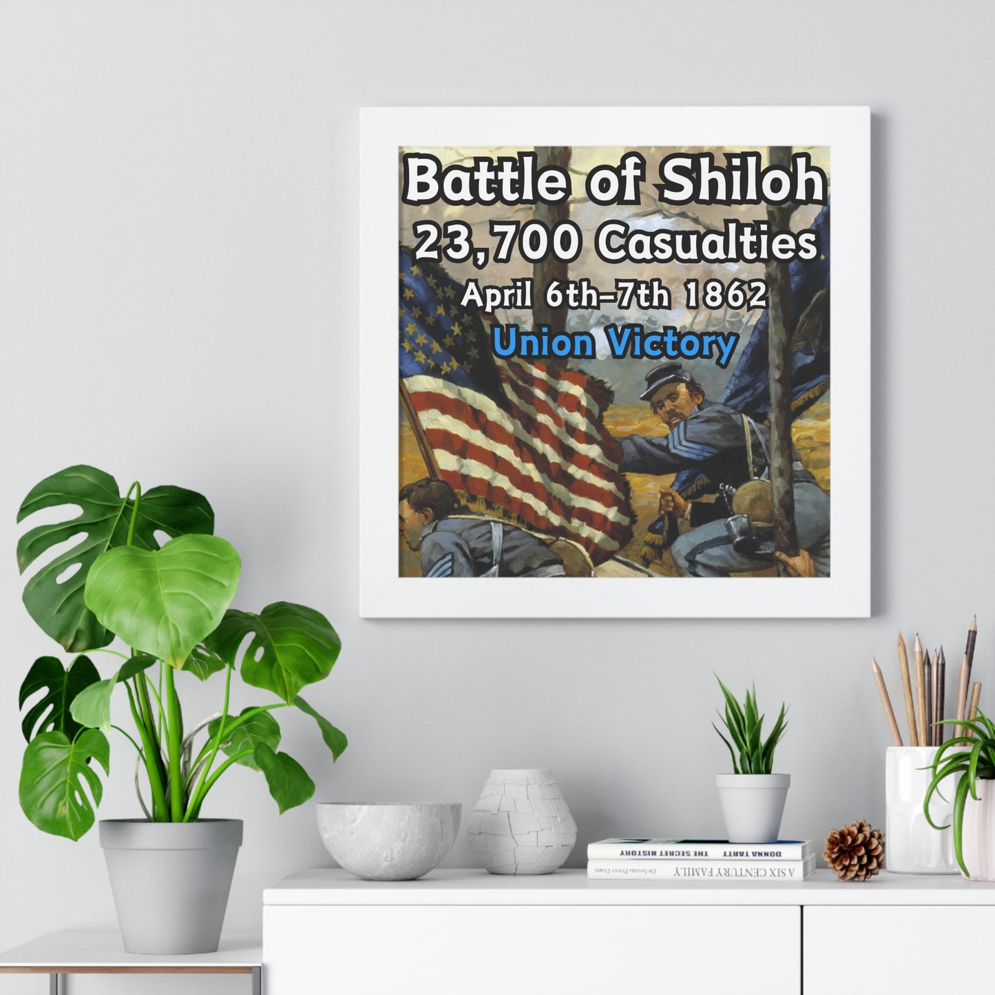 Gerahmtes Poster Historische Schlacht von Shiloh