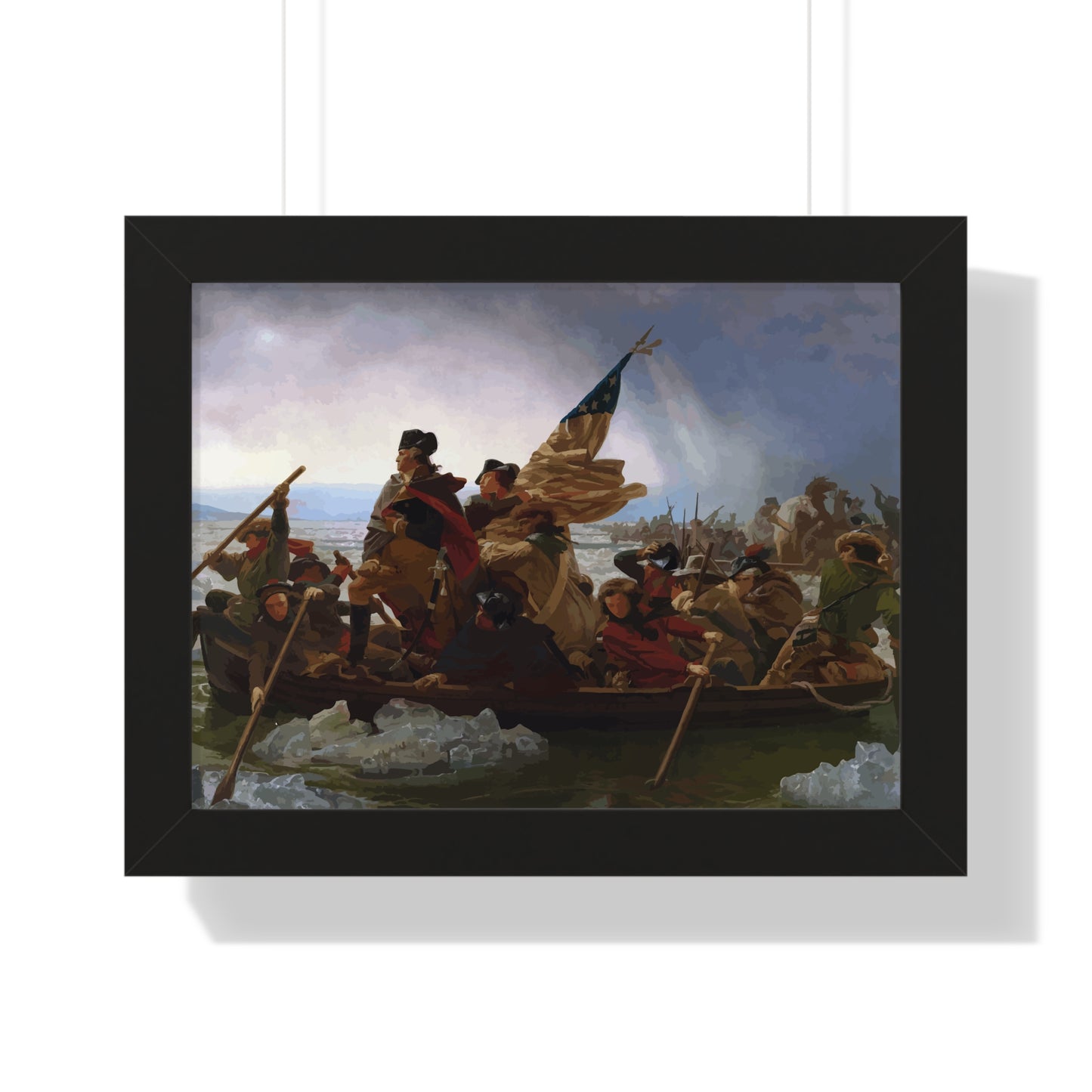 George Washington Crossing the Delaware Framed Painting Poster