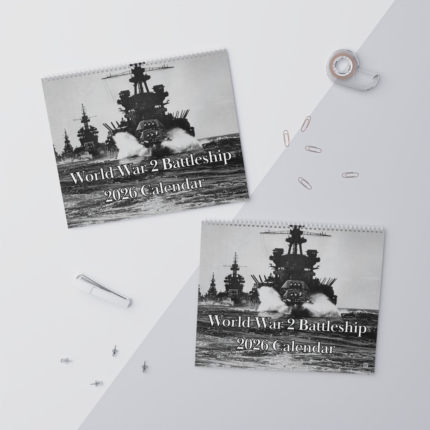 Vintage World War 2 Battleship  2026 Calendar