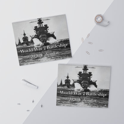 Vintage World War 2 Battleship  2026 Calendar