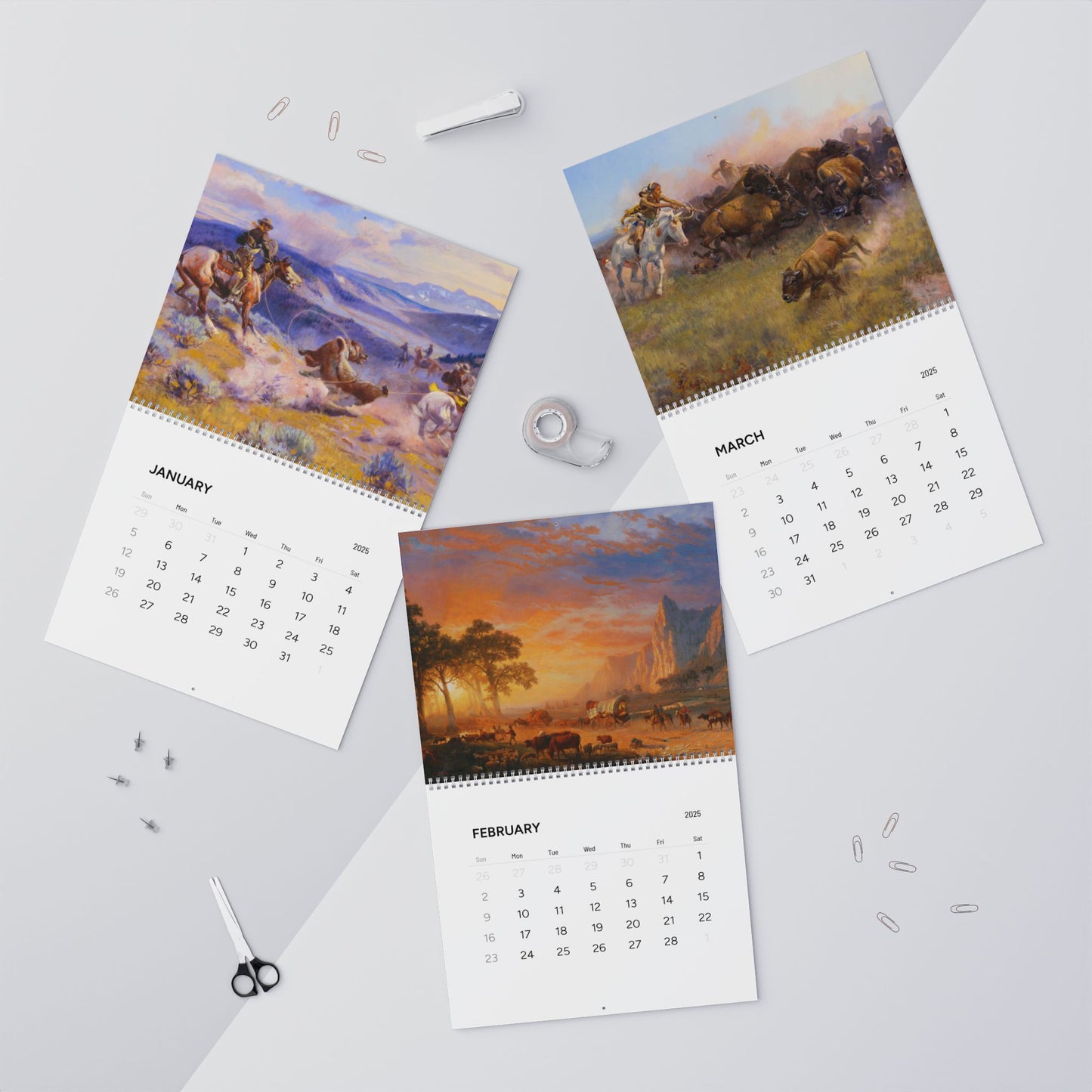 American Western Painting 2025 Calendar