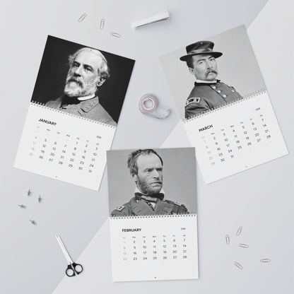 Birthdays of Civil War Generals 2026 Calendar
