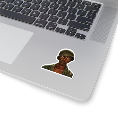 Thousand Yard Stare Cartoon Soldier Sticker