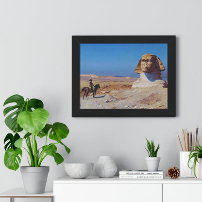 Napoleon Bonaparte in Egypt before a Sphinx Framed Painting Poster